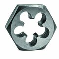 Century Drill & Tool 0.56 x 18 in. National Fine Carbon Steel Hexagon Die 180082